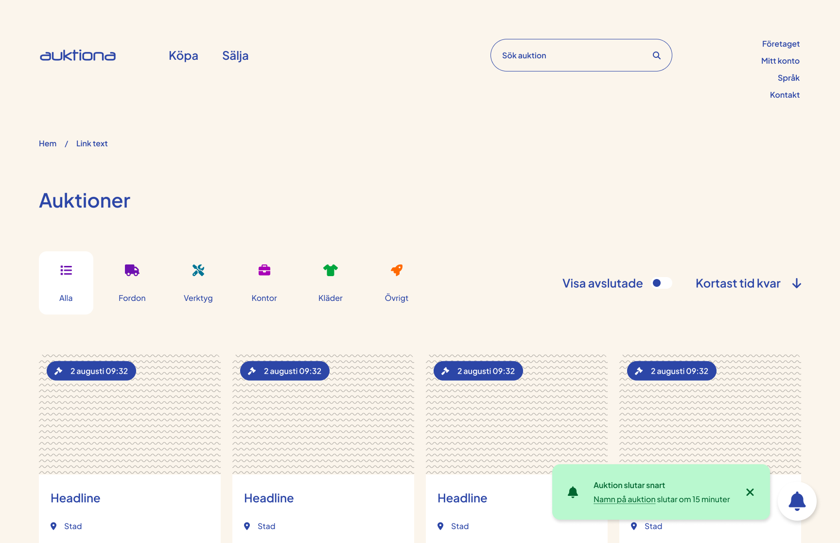 Auktiona Notifications